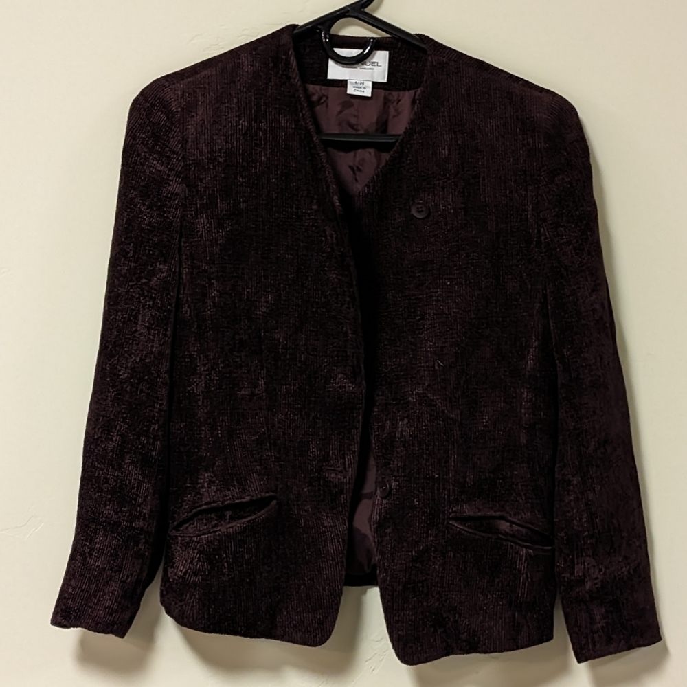 Emmanuel Ungaro blazer velvety corduroy size 4